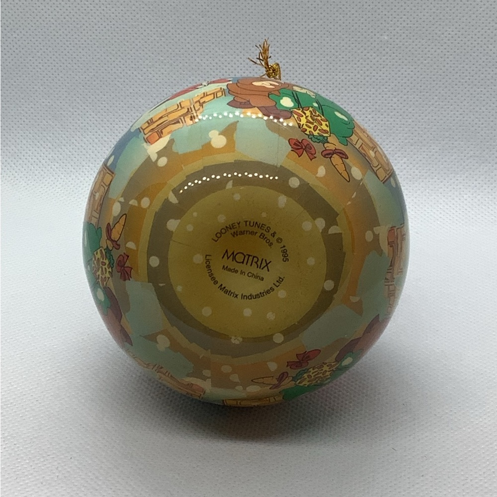 Vintage Looney Tunes Ornaments Tweety Marvin Taz Elmer Bugs Daffy 4 Balls 1995 - Picture 7 of 16
